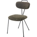 パーソナルチェア 約幅49×奥行61×高さ82×座面高45.5cm カーキ スチール ポリエステル リビング インテリア家具 組立式
