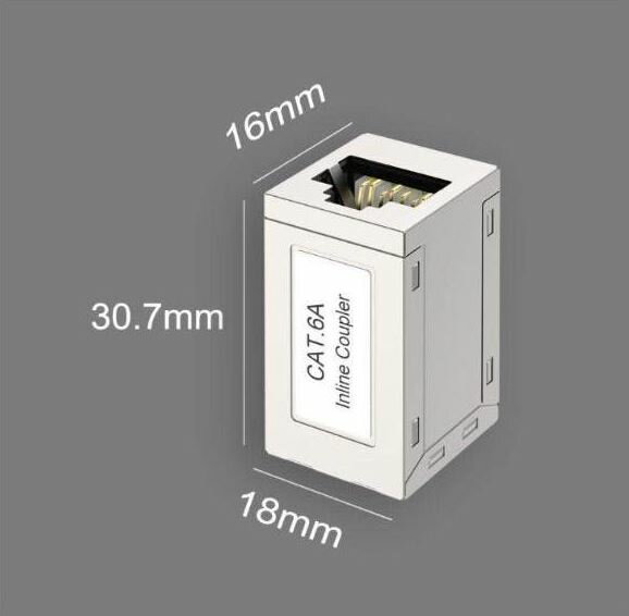 LAN�����֥� ��Ĺ���ͥ��� RJ45��ѥ����ץ� �����ɻ� Cat6A Cat6 Cat5E Cat5�б� 2�� �俧