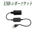 USB ポート-シガーソケット電源取出し USB-シガライター変換 延長コード 12V車専用 30cm