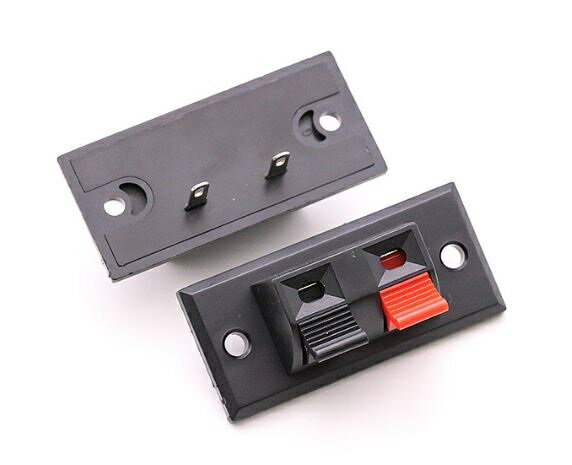 2極 プッシュ式 スピーカーターミナル プッシュターミナル 2端子 2個 4個 セット