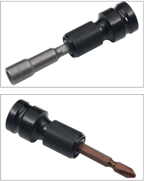 インパクトレンチ 1/2(12.7mm) 変換 6.35mm六角軸 2個セット ソケットアダプター ...