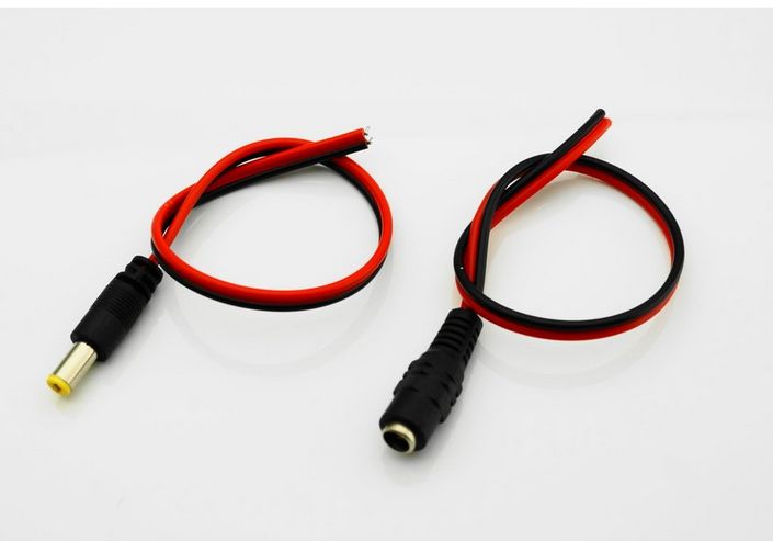 LEDテープライト 用 DC電源コード オス メス 5.5 × 2.1mm 長さ:20cm [2]