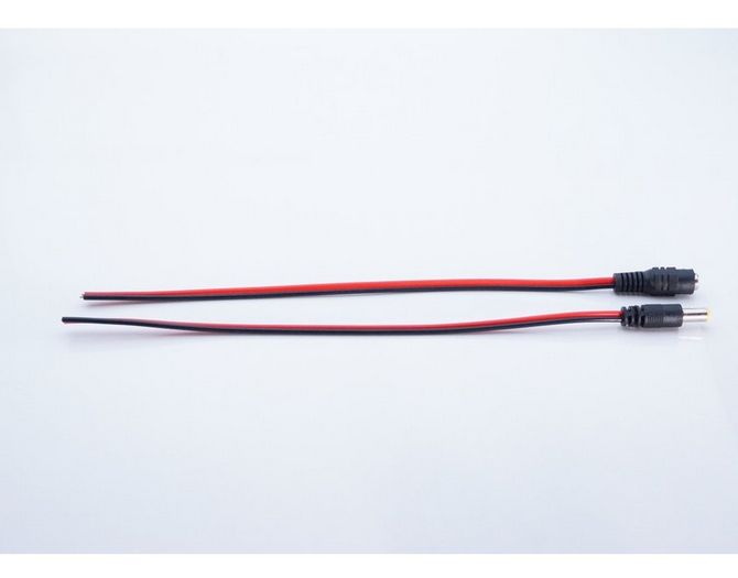 LEDテープライト 用 DC電源コード オス メス 5.5 × 2.1mm 長さ:20cm [3]