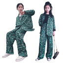 キッズダンス衣装 セットアップ 女の子 豹柄 子供服 ヒップホップ 上下 パンツ キッズ ダンス 衣装 ファッション ガールズ 演出服 ステージ衣装 舞台服 お...