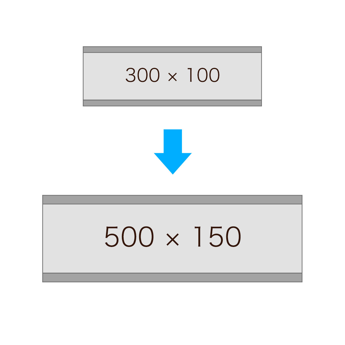【単品購入不可】500×150mmへサイズ変更 ステンレスフレーム表札用サイズ変更オプション