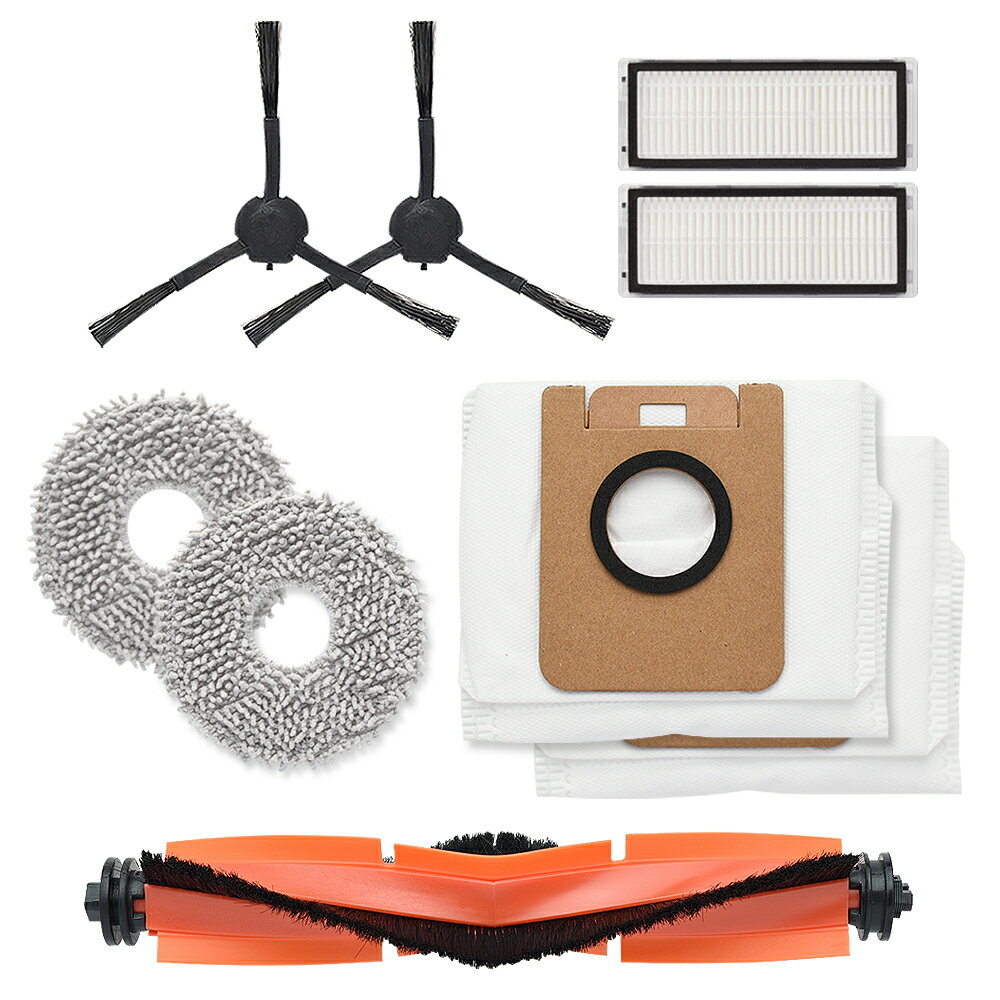 ※当商品はノーブランド品(互換品)です。メーカー純正品(正規品)ではございません。※ご覧になる環境によって、画像と実際の商品の色味が異なる場合がございます。 サイドブラシ 》 メインブラシ 》 フィルター 》 モップパッド 》 紙パック 》 交換パーツ9点セット 》 商品名 交換パーツ9点セット 互換品 入り数 サイドブラシ×2個メインブラシ×1個フィルター×2個モップパッド×2枚紙パック×2枚 メインブラシの特長 カーペットや敷物向け。ナイロンや硬めの素材で、繊維の奥のゴミをかき出す。 対応機種 Dreame L20 Ultra / L20 Ultra Complete 保証期間 購入日から3ヵ月 配送について メール便（送料無料）・代引き不可 交換アクセサリーキット Dreame ロボット掃除機用