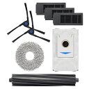 エコバックス X2 OMNI 用 モップ1枚、サイドブラシ2個、フィルター3個、メインブラシ1個、ゴミパック1個 互換交換パーツ8点セット 互換品
