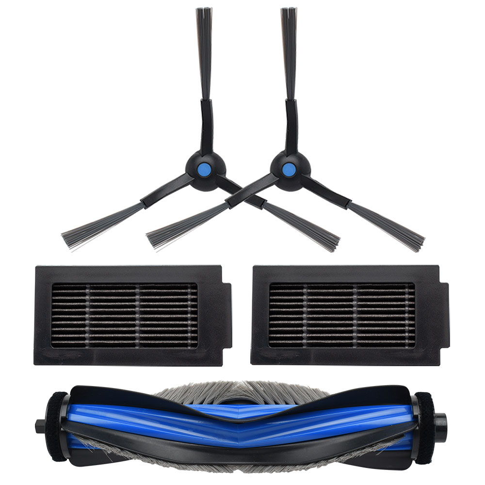 Rakuten - エコバックス T50 OMNI / T50 PRO OMNI 用 交換パーツ5点セット（サイドブラシ×2、抗菌フィルター×2、絡み防止メインブラシ×1） 互換品