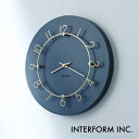 Luu ルウ ウォールクロック 【ネイビー】 CL-4317 NV INTERFORM インターフォルム 壁掛け時計 インテリア 北欧 モダン スイープムーブメント 連続秒針 静音 おしゃれ ジオメトリック【沖縄・離島 お届け不可】(3)