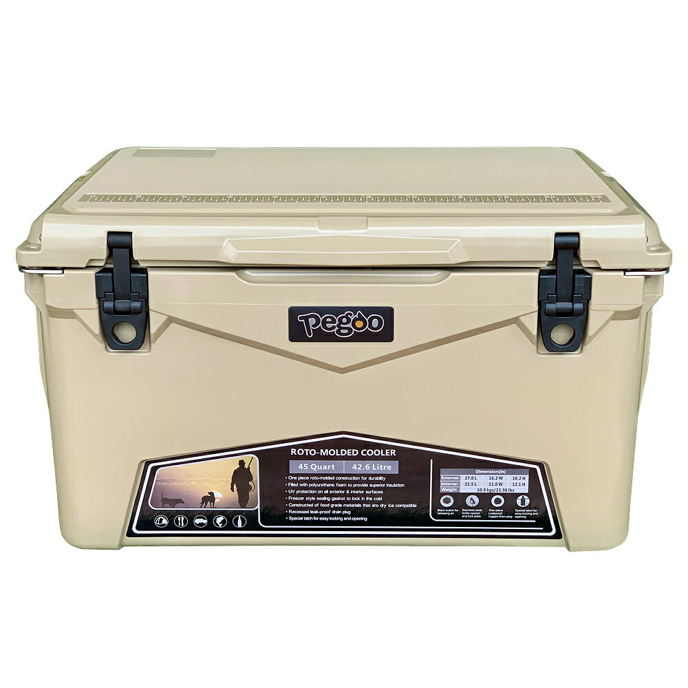 アイスランド クーラーボックス 45QT（42.6L） サンド/Sand 【特典おまけ付き】おしゃれ 人気 ハードクーラー 極厚クーラー ICELAND アウトドア キャンプ キャンパー BBQ バーベキュー ピクニック 釣り フィッシング ミリタリー 【沖縄・離島 お届け不可】