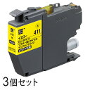 【3本セット】 LC411Y リサイクルインクカートリッジ イエロー エコリカ ECI-BR411Y ブラザー対応 【沖縄・離島 お届け不可】