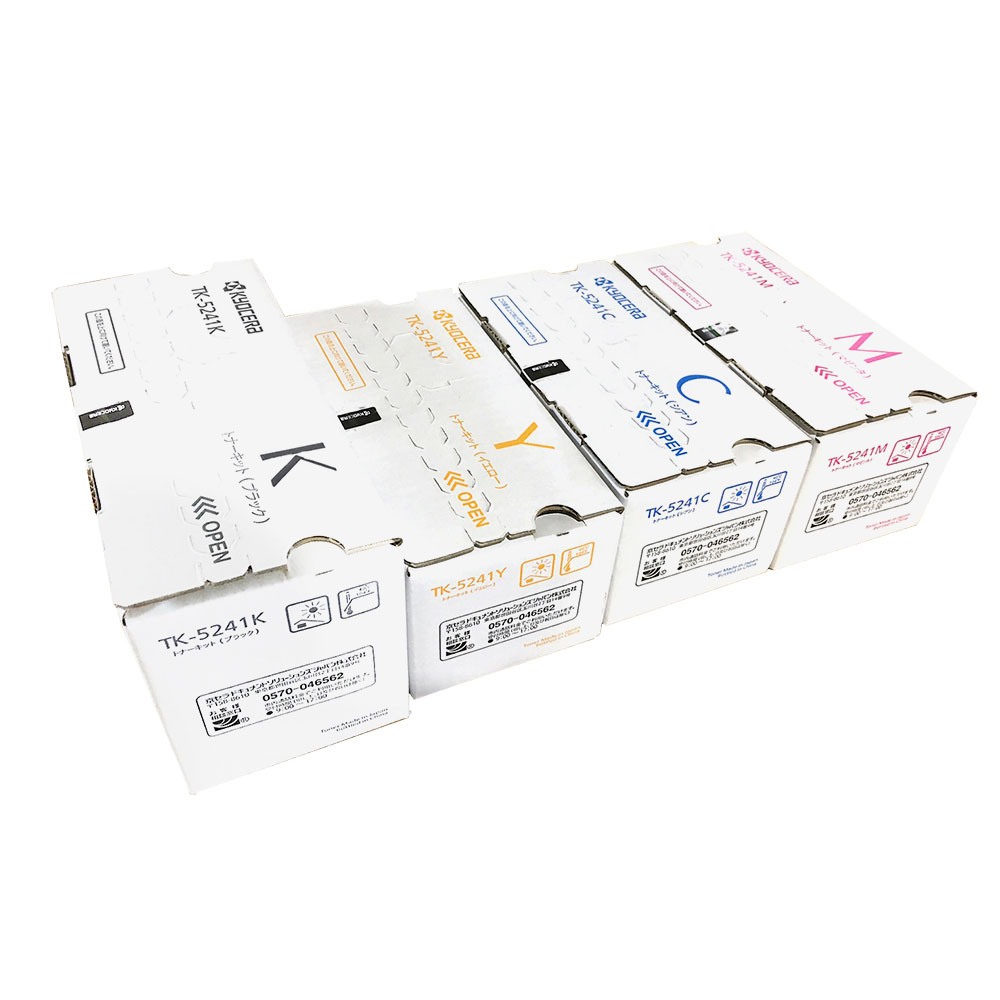 Rakuten - 【期間限定特価】KYOCERA/京セラ TK-5241K/C/M/Y トナー 4色セット メーカー純正品 【沖縄・離島 お届け不可】