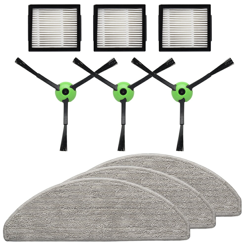 Rakuten - ルンバ コンボ j5 / コンボ j5+ / コンボ i5+用 互換品 消耗品セット ダストカットフィルター3個、エッジクリーニングブラシねじ付3個、モップパッド3枚
