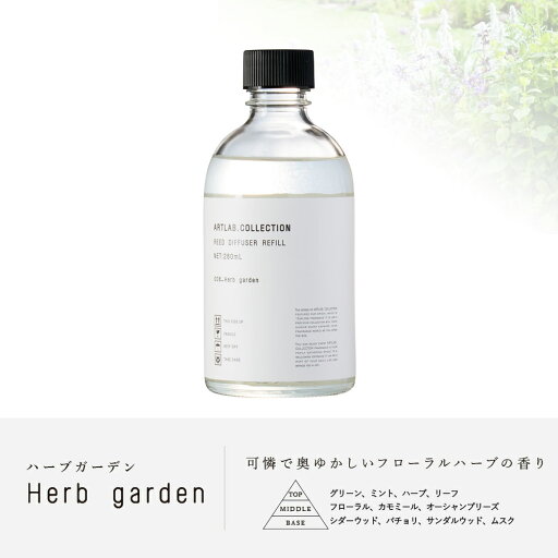 ARTLAB.COLLECTION リードディフューザー オイルレフィル【Herb garden】×2個アートラボコレクション / ARTLAB. / リードディフューザー / ルームフレグランス / 詰め替え用 / オイル / ギフト / 280ml 【沖縄・離島 お届け不可】