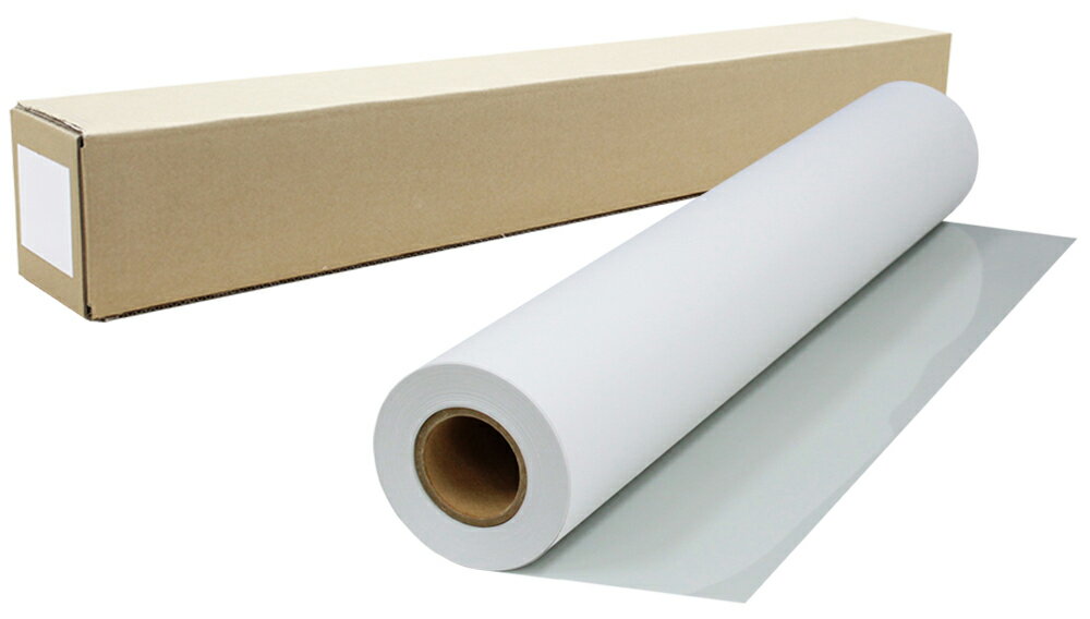 溶剤インク用メディア インクジェットロール紙 中長期用 グロス 塩ビ粘着フィルム グレー糊 1520mm×50m..