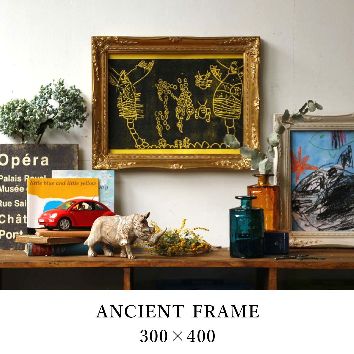 ANCIENT FRAME 300×400 | フレーム / 額縁 / ディスプレイ / 展示 / 作品 / DIY / アンティーク調 / デコラティブ / 店舗 / 什器 / SOW / ソウ【沖縄・離島 お届け不可】 [2]