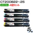 フジゼロックス用 CT200822 / CT200823 / CT200824 / CT200825 リサイクルトナー 