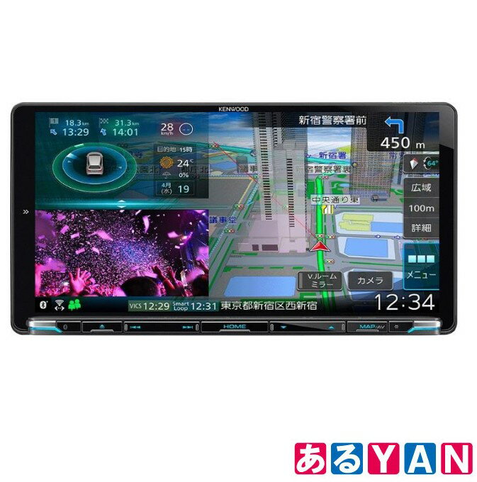 楽天あるYANケンウッド 彩速ナビ AVナビゲーション MDV-M910HDL 9V型地上デジタルTVチューナー/ Bluetooth内蔵 DVD/USB/SD 新品 送料無料