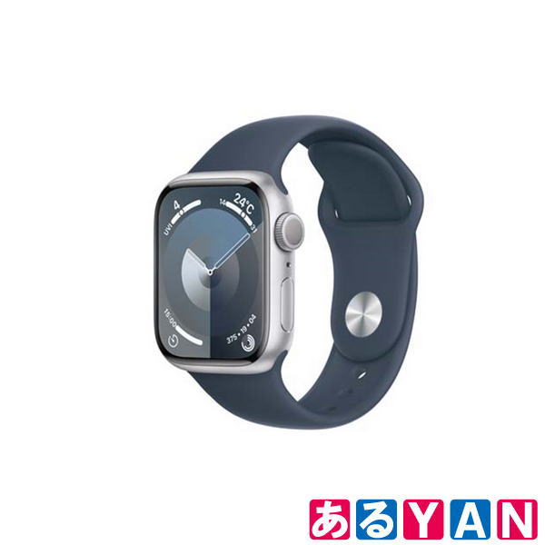 アップル Apple Watch Series 9 MR913J/A GPSモデル 41mmシルバーアルミニウムケースとストームブルースポーツバンド M/L 新品 送料無料