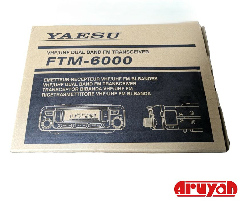 商品情報 商品タイトル・【N品】 八重洲　アマチュア無線機 FTM-6000 商品状態・N品・本商品は新品・未使用品です。 メーカー・八重洲 商品名・アマチュア無線機 型番・FTM-6000 JAN・4909959174410 商品詳細仕様 / 特長 ・144/430MHz帯 デュアルバンド FMトランシーバー / 50Wタイプ 特記事項保証について・返品特約をご確認ください。※返品特約※梱包について・当店では、環境保護の観点より下記梱包方法をを実施しております。 【送り状直貼り】【簡易梱包】【梱包資材の再利用】 あらかじめご了承くださいませ。・梱包については、下記のようなご要望にはお応えできません。 例：ラッピング、目隠し梱包、送り状の直貼り不可等配送について・送料無料(但し、北海道、沖縄、離島へのお届けの場合、送料1,000円が加算されます。)納期情報・発送予定日：1～2営業日ご購入前にご確認下さい・納品書は、商品に同梱してお送りしておりません。 ※納品書が必要な場合は、ご注文後にお問い合わせフォームよりご連絡ください。電子納品書(PDFファイル)をメールでお送りいたします。・領収書はご購入履歴より発行できます。※当店は【適格請求書発行事業者】です。・複数商品をご購入された場合、商品が準備できたものから順次発送いたします。・この商品は、複数の店舗で販売しておりますので、欠品する場合がございます。