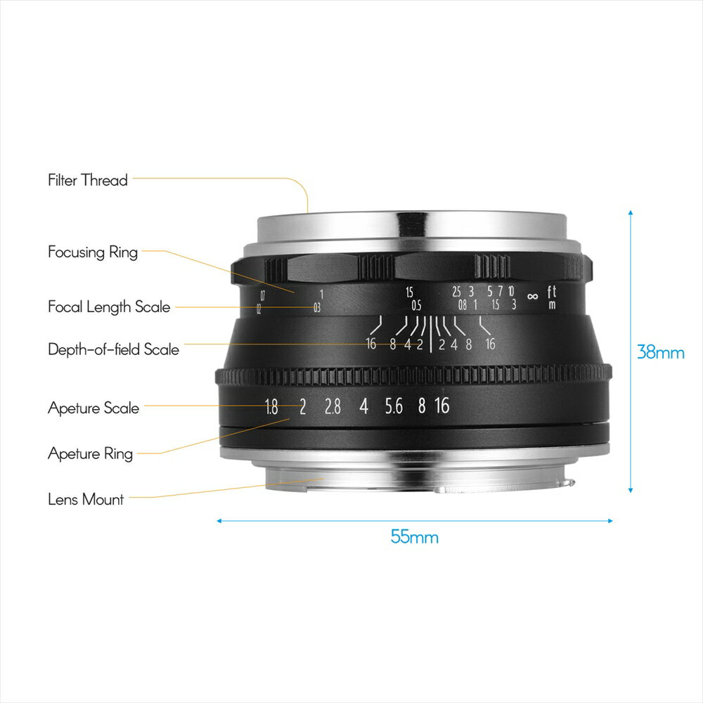 HOKUTO単焦点レンズ25mmF1.8　ニコン用レンズ　Zマウントnikon用　ニコン単焦点レンズ