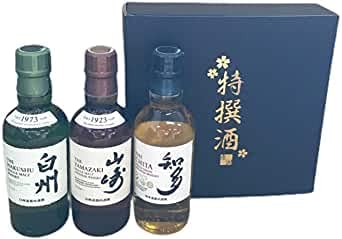 特撰酒箱入り サントリー 山崎＆白州＆知多（全て180ml） ジャパニーズウイスキー飲み比べ3本セット 1