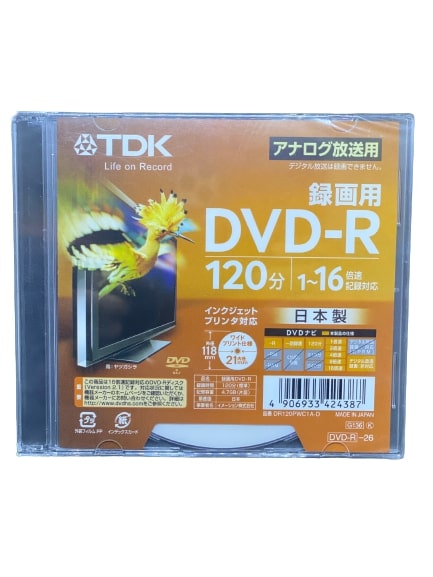 終売　★DR120PWC1A-D　TDK　アナログ放送録画用DVD-R　1枚　120分　1-16倍速対応　インクジェットプリンター対応