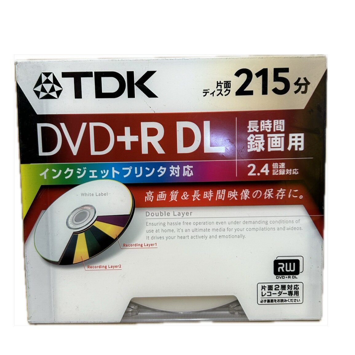 ڽTDK DVD+R DLĹϿ 215ʬ 2.4®Ͽб 1 󥯥åȥץб