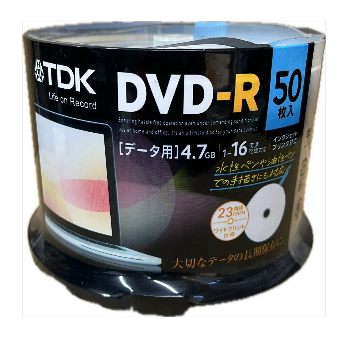 【終売】 訳あり【TDK】 DVD-R データ用 4.7GB 1-16倍速対応 50枚入
