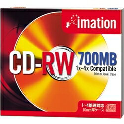 終売 ★イメーション CDRW80A CD-RW 700MB ブランド入 シルバー ジュエル 1cm ケース入
