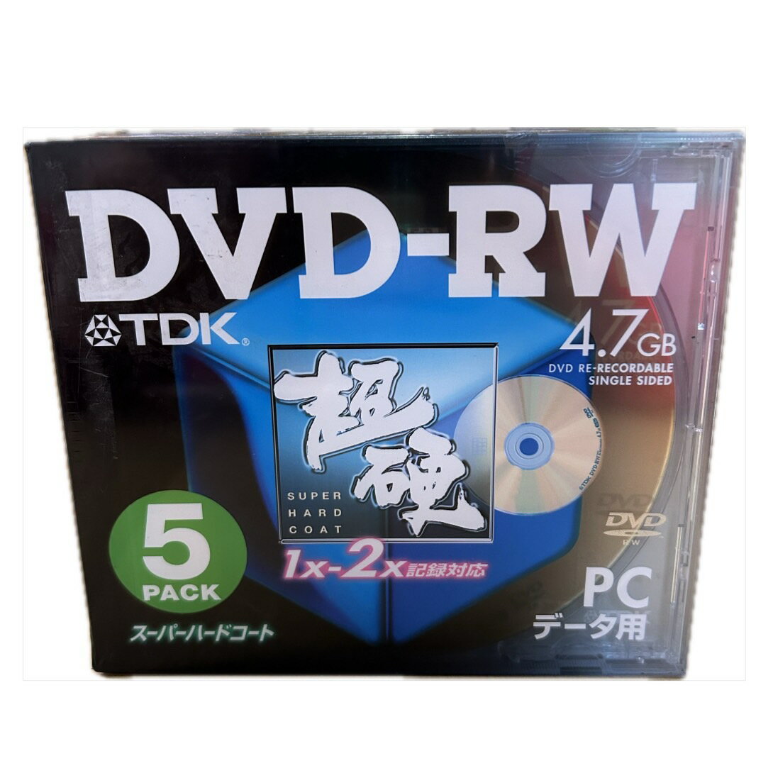 【終売】 訳あり【TDK】超硬 DVD-RW 4.7GB PCデータ用 1-2X記録対応 5枚入り スーパーハードコート