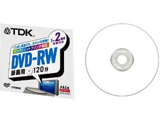 終売 ★TDK DVD-RW録画用 2倍速ホワイトプリンタブル DVD-RW120PWK