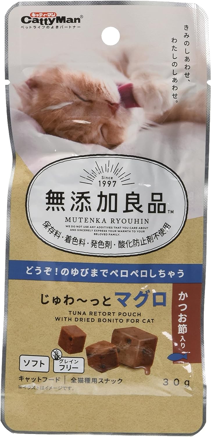 【キャティーマン】 猫用おやつ 無添加良品 じゅわ~っとマグロ かつお節 30g BT-13