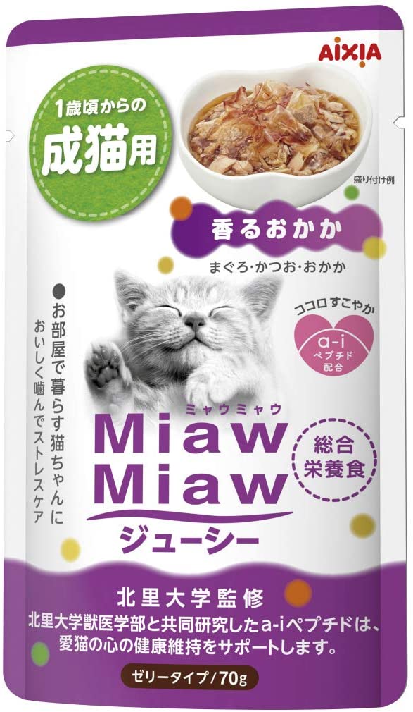【12個セット】【アイシア】MiawMiawミャウミャウ　ジューシー　香るおかか　70g×12個　MJP-29のサムネイル