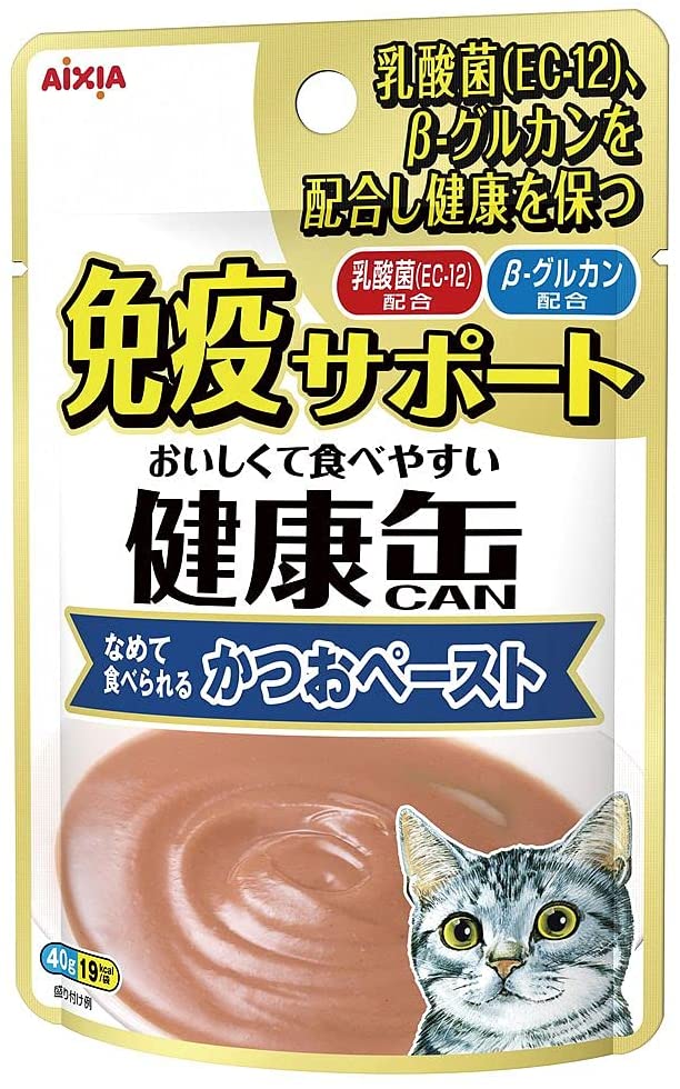 ★48個セット★【アイシア】 免疫サポート　健康缶パウチ　かつおペースト　40g×48のサムネイル