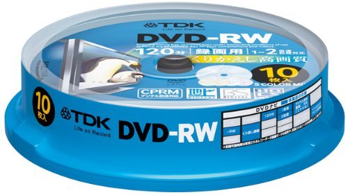 終売　★DRW120DMA10PU　TDK 録画用DVD-RW CPRM対応 1-2倍速対応 5色カラーミックス 10枚スピンドル