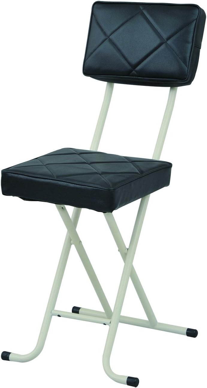 【山善】折りたたみ椅子 パイプ椅子　ブラック YZX-56(BK)