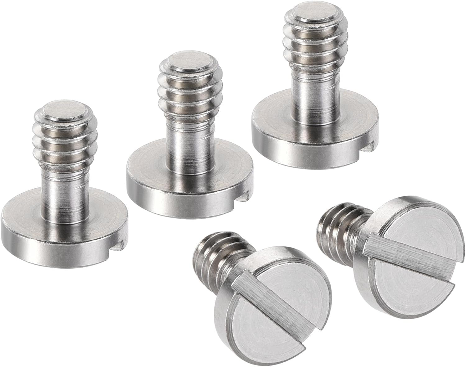 ◆訳あり◆【uxcell】 三脚ネジ 6 mmスロット付き取り付けネジアダプター 6 mmねじ長さ カメラ三脚用 合金鋼 5個