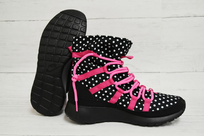 NIKE ROSHE ONE HI PRINT (GS) BLACK/PINK POW-VIVID PINK-WHT ナイキ ローシ ワン ハイ