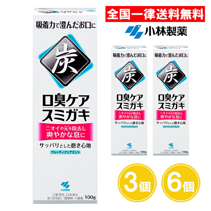 口臭ケア スミガキ 100g 3個 6個 歯みがき粉 口臭予防 小林製薬