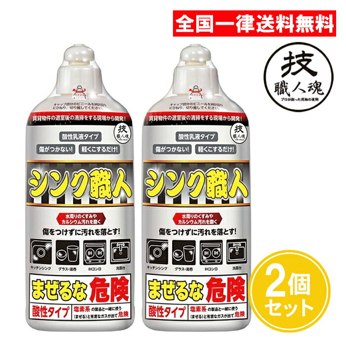 技職人魂 シンク職人 300ml 2個セット クレンザー キッチン シンク 洗面台 IHコンロ 茶渋 洗剤 クリーナー プロ用 業務用 允・セサミ