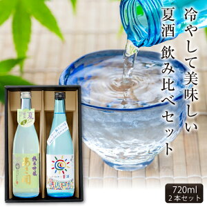 日本酒 夏酒 飲み比べセット2本×720ml 送料無料 送料込み 夏季限定&ハレの日夏酒 ギフトセット お中元 夏ギフト 暑中見舞い 誕生日プレゼント お酒 セット 冷酒 夏のおすすめ 父の日プレゼント 父の日ギフト あさ開 以降