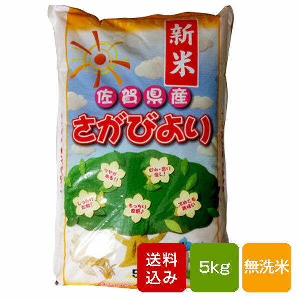 【送料無料】さがびより 無洗米 5kg 佐賀県産 一等米 30年産...