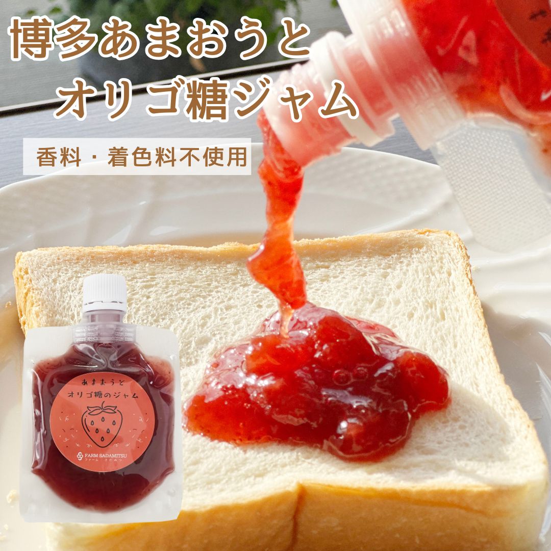 【スーパーセール限定！半額】博多あまおうとオリゴ糖のジャム 100g×2袋 着色料不使用 プチギフト メール便