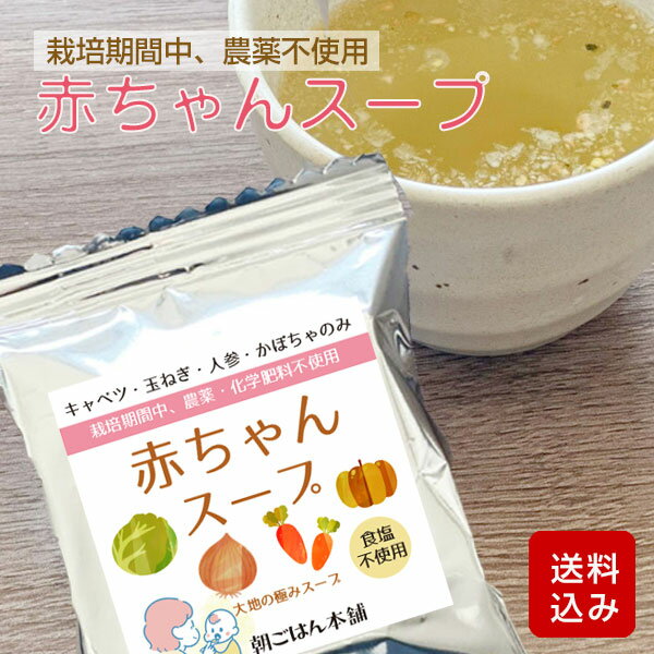 離乳食 赤ちゃんスープ 3袋入 食塩不使用 添加物不使用 ベビーフード メール便