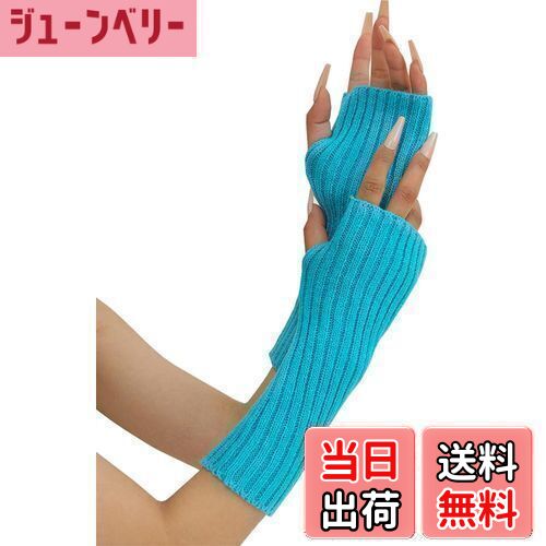 【送料無料】[Ekieta] アームウォーマー アームカバー y2k 防寒 日焼け止め アームカ リストウォーマーカバー おしゃれ 男女兼用 四季通用 地雷系 原宿系 元気で明るい 色：レイクブルー、サイズ：Free Size