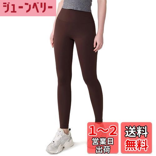 [IRCOLVE] ヨガパンツ レディース Skin シリーズ ヨガレギンス レディース ヨガウェア スポーツタイツ 9分丈 コットン 美尻 吸汗速乾 ハイウエスト トレーニング 色：コーヒー、サイズ：L