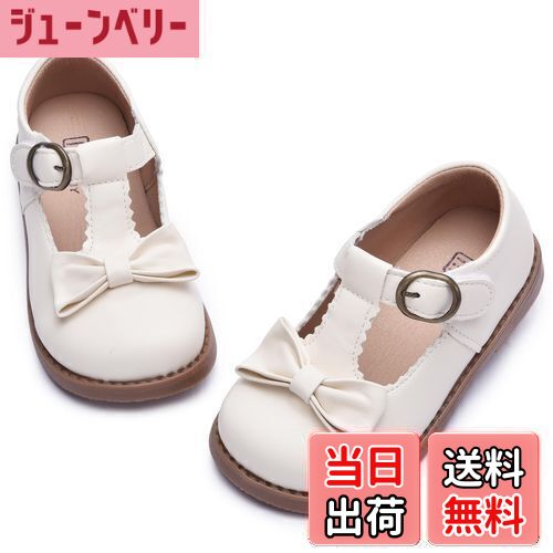 【送料無料】[snofiy] 女の子 ドレスシューズ フォーマルシューズ 子供靴 キッズ ラウンドトゥ 可愛い 蝶むすび 軽量 学生 入園式 卒園式 七五三 色：ホワイト、サイズ：15.5 cm
