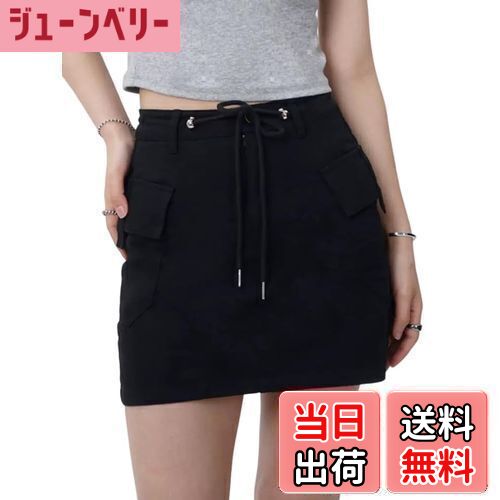 【送料無料】[syvent] 3色 スカート レディース デニム ミニスカート ミリタリー ポケット付き デニム..