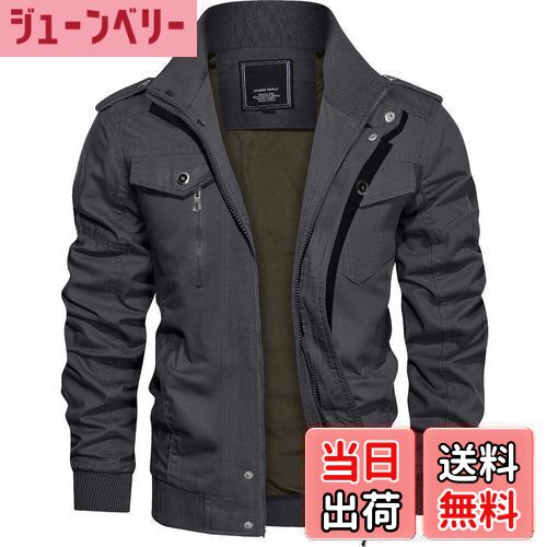 【送料無料】[TACVASEN] ミリタリージャケット メンズ バイク ジャケット 作業着 防寒 ブルゾン 綿 ジ..